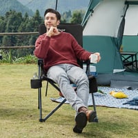 Scaun de camping pliabil Portal, cu spătar reglabil în 3 poziții și capacitate portantă de 160 kg 2