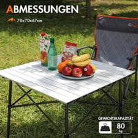 Portal összecsukható kempingasztal alumínium asztallappal 80 kg terhelhetőséggel 3