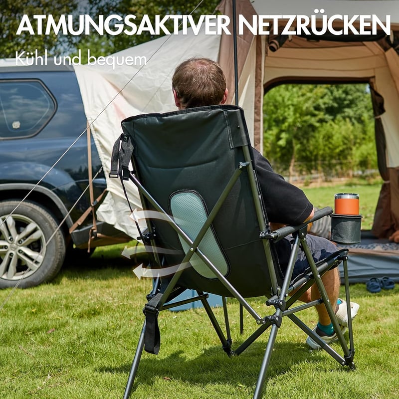 Portal összecsukható kempingszék - Black