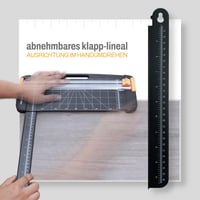 Orezávač papiera PORTENTUM A4 s funkciou drážkovania, odnímateľným pravítkom, kapacita 12 listov – čierny 4