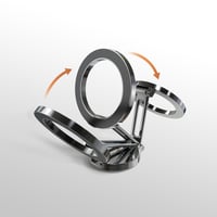 PORTENTUM MagSafe összecsukható mágneses autós telefontartó, 360°-os forgatással - sötétszürke 4