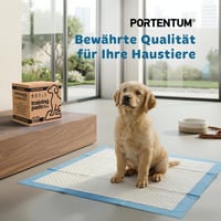 Aleze absorbante pentru câini PORTENTUM, 90x60 cm, 100 bucăți, 6 straturi, cu controlul mirosurilor, de unică folosință, anti-scurgere 10