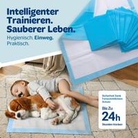 Aleze absorbante pentru câini PORTENTUM, 90x60 cm, 100 bucăți, 6 straturi, cu controlul mirosurilor, de unică folosință, anti-scurgere 6