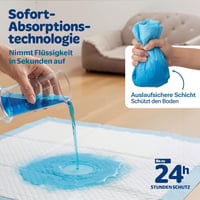 Aleze absorbante pentru câini PORTENTUM, 90x60 cm, 100 bucăți, 6 straturi, cu controlul mirosurilor, de unică folosință, anti-scurgere 3