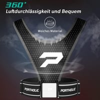 PORTHOLIC Futó Mellény Telefontartóval, Fekete Reflektoros Sportmellény Mobiltelefonhoz, Kocogás Futás Öv L Méret 3