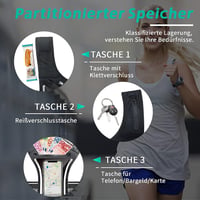 PORTHOLIC Futó Mellény Telefontartóval, Fekete Reflektoros Sportmellény Mobiltelefonhoz, Kocogás Futás Öv L Méret 4