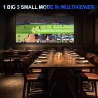 PORTTA 4x1 HDMI Multiviewer Switch 6 Megjelenítési Móddal, PIP Funkcióval, Zökkenőmentes Váltás, 1080p 60Hz, Kompatibilis PS4, Xbox, PC, Kam 3