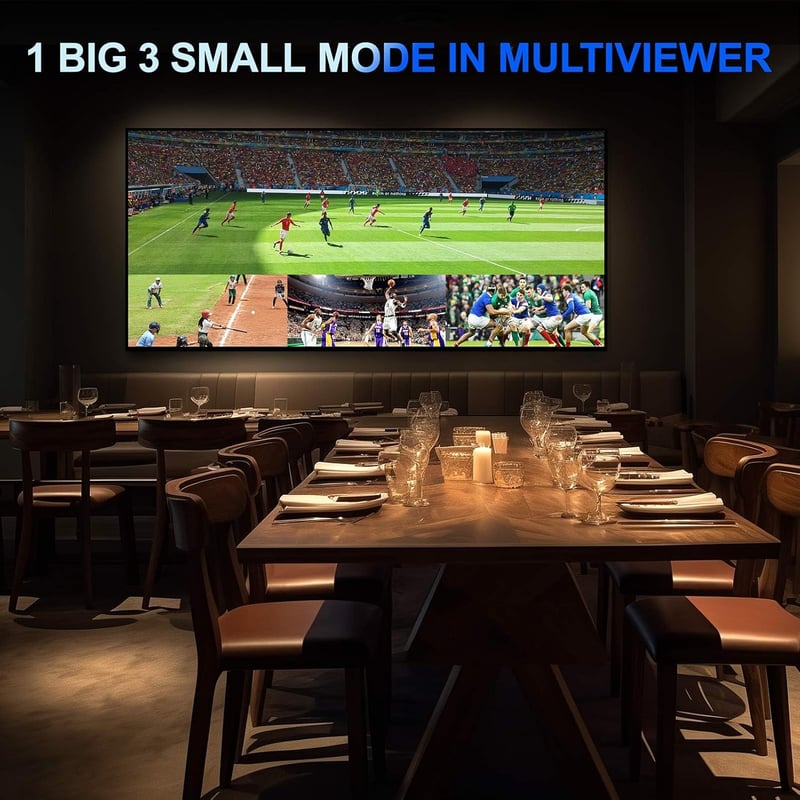 PORTTA 4x1 HDMI Multiviewer Switch 6 Megjelenítési Móddal, PIP Funkcióval, Zökkenőmentes Váltás, 1080p 60Hz, Kompatibilis PS4, Xbox, PC, Kam