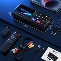 PORTTA VHS Digitalizáló Konverter Távirányítóval, Videó Digitalizálás VCR DVD Hi8 Mini DV Kazetták - VHS to HDMI Converter with Screen 6