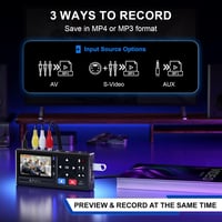 PORTTA VHS Digitalizáló Konverter Távirányítóval, Videó Digitalizálás VCR DVD Hi8 Mini DV Kazetták - VHS to HDMI Converter with Screen 2
