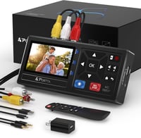 PORTTA VHS Digitalizáló Konverter Távirányítóval, Videó Digitalizálás VCR DVD Hi8 Mini DV Kazetták - VHS to HDMI Converter with Screen 1
