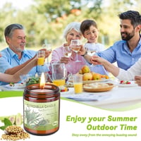 Posame Citronella Gyertya Kültéri Üvegben, 150 Óra, Természetes Szójawax 6
