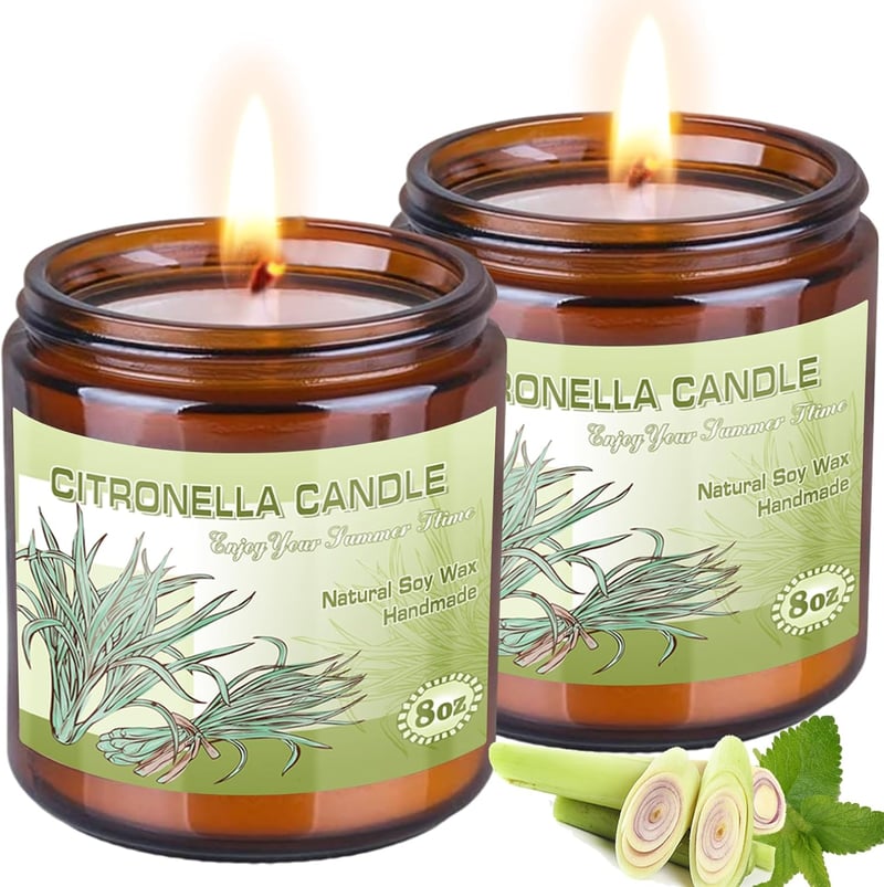 Posame Citronella Gyertya Kültéri Üvegben, 150 Óra, Természetes Szójawax