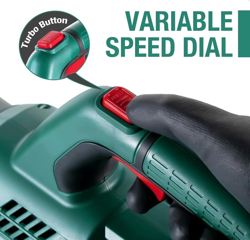 POSENPRO 20V Akkumulátoros Lombfúvó 155 km/h, 480 m³/h, 4000 mAh Akkuval és Töltővel
