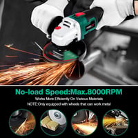 POSENPRO 20V Akkus Sarokcsiszoló 125mm Kefe Nélküli Motor 8000 rpm 7