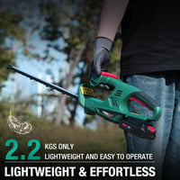 POSENPRO 45 cm akkumulátoros sövényvágó 20V 2.0Ah töltővel, kettős vágólapáttal 6