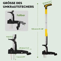 Poskena Gyomirtó 4 Acél Karmokkal 105cm Összecsukható Lábpedállal 3