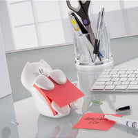 Post-it Cat-330 Super Sticky Z-Notes zásobník s držiakom v tvare mačky, 76x76 mm, balenie 90 listov, biely 4