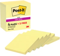 Samolepiace bločky Post-it Super Sticky, žlté, 76x76 mm, 6 bločkov x 90 listov, extra silné lepidlo, ideálne na plánovanie a štúdium 1