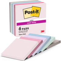 Post-it Super Sticky Soulful öntapadós jegyzetlap - 76x76 mm, 6 tömb, 90 lap/tömb 1