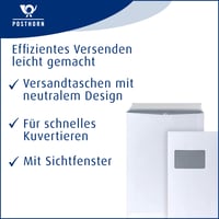 Plicuri Autoadezive cu Fereastră Posthorn Bong C4, 250 buc. - 90g/m² - 324x229 mm - Plic Poștal Alb A4 2