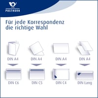 Plicuri Autoadezive cu Fereastră Posthorn Bong C4, 250 buc. - 90g/m² - 324x229 mm - Plic Poștal Alb A4 5