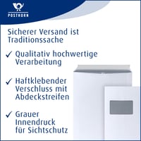 Plicuri Autoadezive cu Fereastră Posthorn Bong C4, 250 buc. - 90g/m² - 324x229 mm - Plic Poștal Alb A4 3