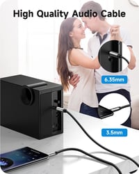 POSUGEAR 3,5mm Jack - 6,35mm Adapter Professzionális Hangkábel 7