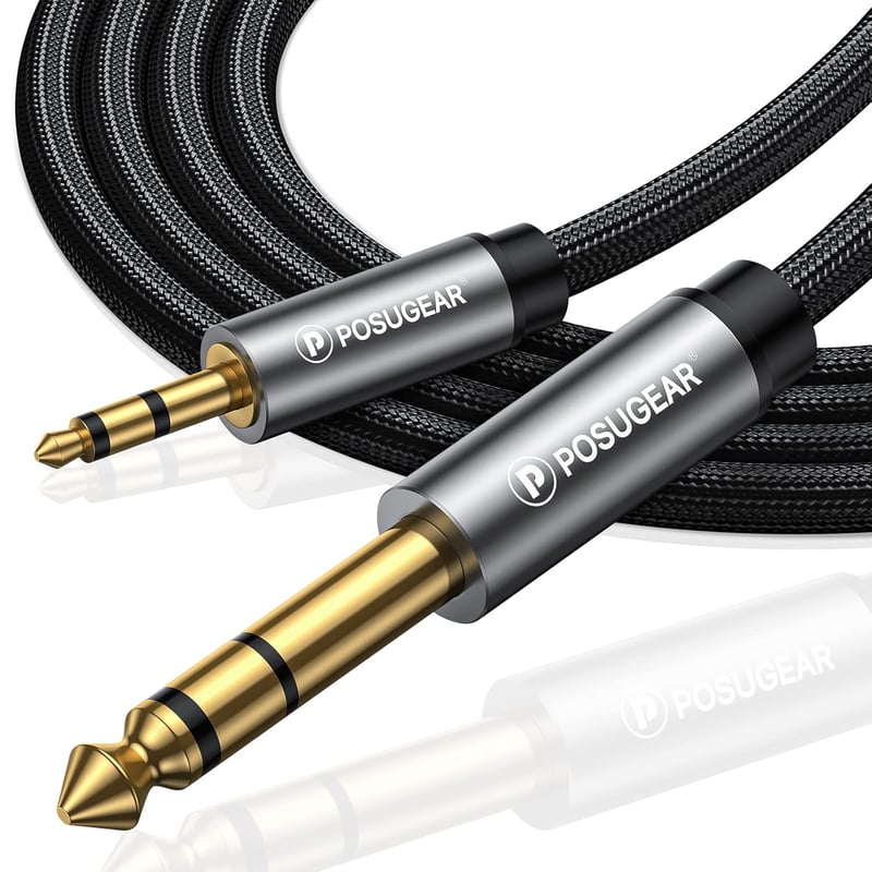 POSUGEAR 3,5mm Jack - 6,35mm Adapter Professzionális Hangkábel