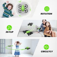 Potensic A20 Mini Drón Gyerekeknek és Kezdőknek - RC Quadrokopter Magasságtartással, Egyérintéses Fel/Leszállással, Headless Móddal, 3 Akkum 2
