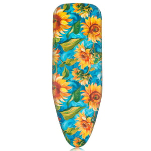 Pottwal vasalódeszkahuzat gőzvasalóhoz, napraforgó mintás - L méret (36-40 x 116-120 cm)