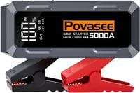 Povasee 5000A Autó Indítóakkumulátor LCD Kijelzővel és USB Portokkal 1