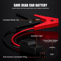 Povasee 5000A Autó Indítóakkumulátor LCD Kijelzővel és USB Portokkal 3