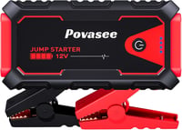 Povasee 5000A autó indítóakkumulátor LED-del és USB gyorstöltéssel 1
