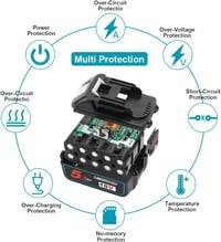 Powarobor BL1850B csereakkumulátor Makita 18V LXT-400 szerszámokhoz – 5,5 Ah, 2 db 5