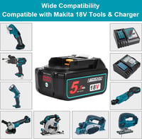 Powarobor BL1850B csereakkumulátor Makita 18V LXT-400 szerszámokhoz – 5,5 Ah, 2 db 6