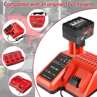 Powarobor M12 12V 8.0Ah Li-Ion Akkumulátor Milwaukee Szerszámokhoz 2db 5