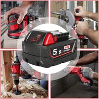 Powarobor M18B5 csereakkumulátor Milwaukee M18-hoz - 18V 5.0Ah 8