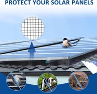 Poweka Napelem Madárvédelem 20x30m PVC Háló Galambriasztó 70 Rozsdamentes Rögzítéssel 3