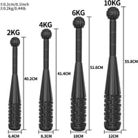 POWER GUIDANCE Acél Macebell Edzőbuzogány 10 kg - Otthoni és Edzőtermi Funkcionális Tréninghez, Masszázshoz és Rehabilitációhoz, Fekete 9