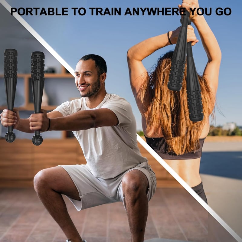 POWER GUIDANCE Acél Macebell Edzőbuzogány 10 kg - Otthoni és Edzőtermi Funkcionális Tréninghez, Masszázshoz és Rehabilitációhoz, Fekete