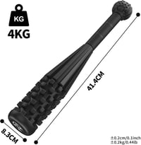 POWER GUIDANCE Acél Macebell Edzőbuzogány 10 kg - Otthoni és Edzőtermi Funkcionális Tréninghez, Masszázshoz és Rehabilitációhoz, Fekete 2