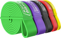POWER GUIDANCE Ellenállás Gumiszalag Szett 5db - Edzőszalag Erőnléti Edzéshez 10-170lbs - Fitness Gumikötél Hordtáskával - 5Set(Amarill+Rojo++Pure+Verde) 1