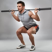 POWER GUIDANCE Olimpiai Súlyzórúd 150cm - Fekete Acél Edzőrúd 250kg Teherbírással Guggoláshoz, Felhúzáshoz, Súlyzós Edzéshez 8