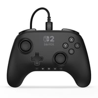 Controller cu fir PowerA Advantage pentru Nintendo Switch 2 - Negru, Efect Hall, butoane mapabile, buton C, control audio integrat, licențiat oficial 1