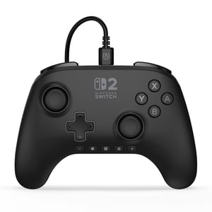 Controller cu fir PowerA Advantage pentru Nintendo Switch 2 - Negru, Efect Hall, butoane mapabile, buton C, control audio integrat, licențiat oficial
