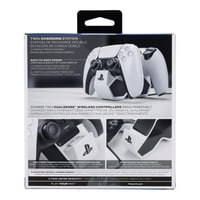 Nabíjacia stanica PowerA Dual Charging Station pre bezdrôtové ovládače PS5 DualSense, súčasné nabíjanie 2 ovládačov, sivo-čierna, Sony PlayStation 10
