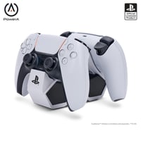 Nabíjacia stanica PowerA Dual Charging Station pre bezdrôtové ovládače PS5 DualSense, súčasné nabíjanie 2 ovládačov, sivo-čierna, Sony PlayStation 1