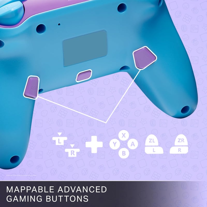 PowerA Enhanced Wireless Controller Nintendo Switch Mario Splash, 30 órás játékidő - Color Splash Heroes, Wireless Enhanced