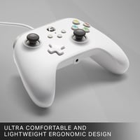 PowerA vezetékes kontroller Xbox Series X és S, Xbox One és Windows 10 és 11, fehér játékvezérlő, hivatalosan licencelt 9